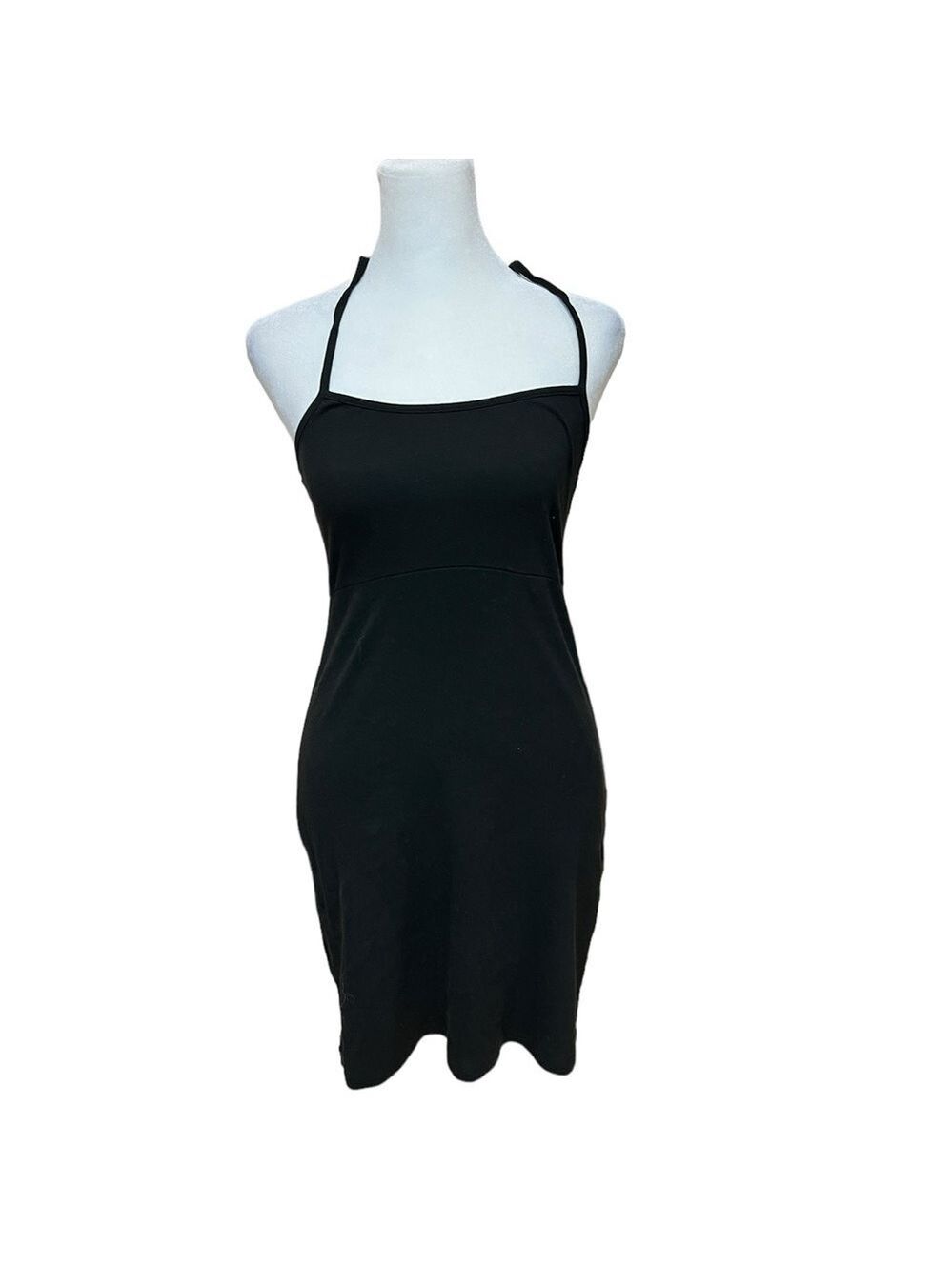 Brandy Melville Black Spaghetti Strap Mini Dress